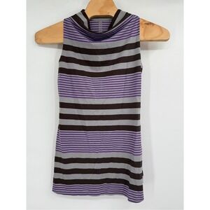 Patagonia Women's‎ dress Au Bateau Sleeveless Size M Purple stripes Stretch